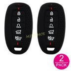Car 5 Buttons Remote Key Case Keychain Shell Fob For 2020 2021 2022 Hyundai Palisade Elantra Silicone Key Holder Cover CM World