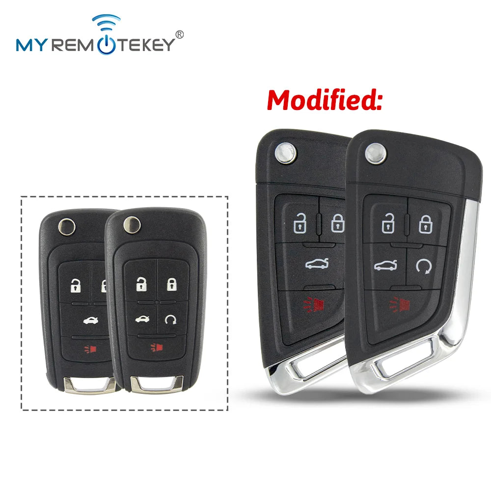 MYREMOTEKEY Modified Flip remote Key Shell 2/3/4/5 Button HU100 Blade For Chevrolet Cruze Epica Lova Camaro Impala CM World
