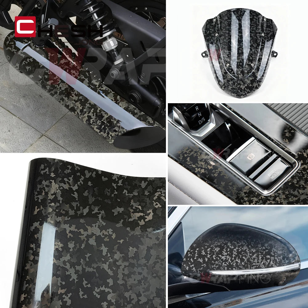 Nano TPF Ghost Carbon Black Motorcycle Stickers for Car Tuning Auto Accessories Wrap Vinyl Car Livery Self-adhesive Film Outdoor Car Mobile World