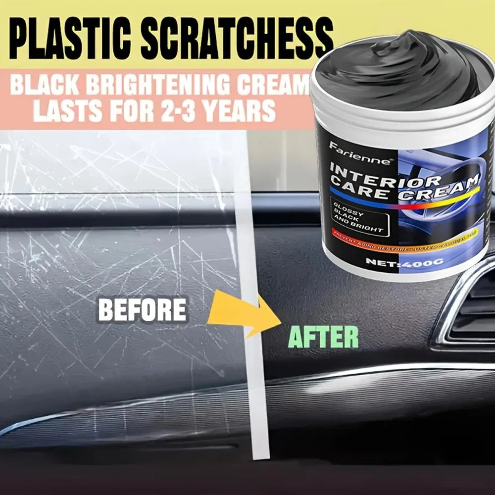 NEW Heavy-Duty Car Plastic Renovator Wax - Fast-Acting Scratch Repair, Restores & Protects Car Bumpers, Interiors, Dashboard, D CM World