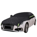 Thickened Auto Half Car Cover Hail Proof Sunshade Anti‑Snow Frost Dust Car Hood Protector for Sedan SUV Vehicles