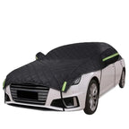 Thickened Auto Half Car Cover Hail Proof Sunshade Anti‑Snow Frost Dust Car Hood Protector for Sedan SUV Vehicles