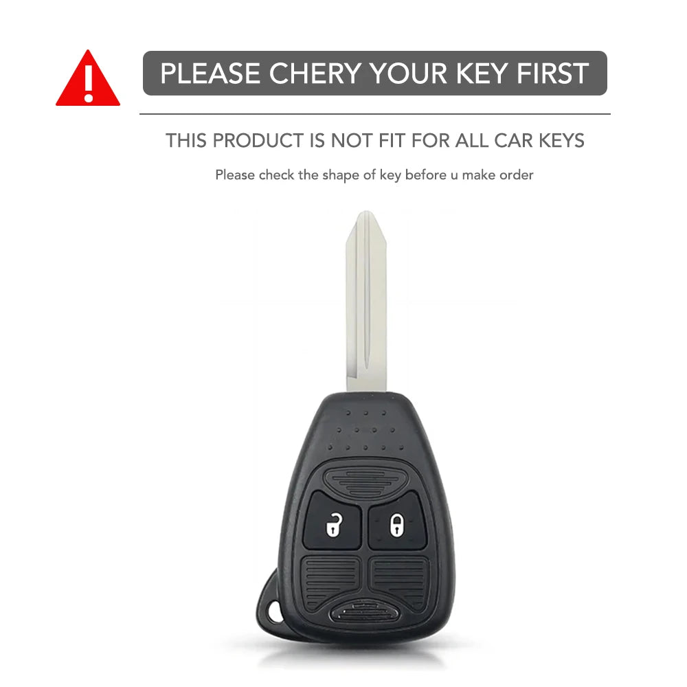 Keychain for Chrysler Pacifica Aspen 300c Dodge Caravan Key Cover For Jeep Wrangler Jk Commander Grand Cherokee Car Key Case