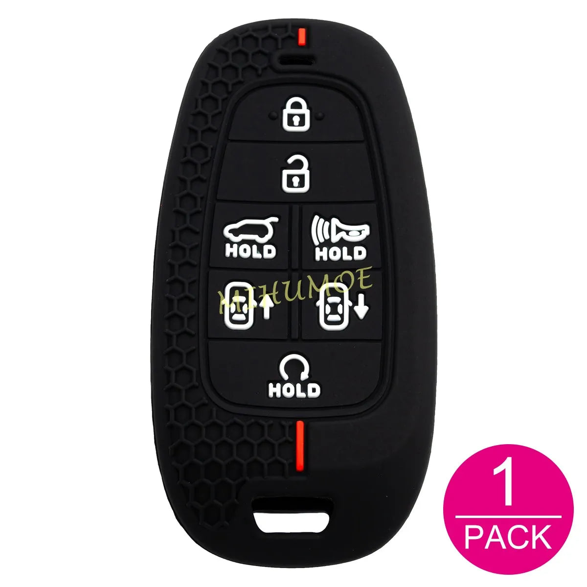 For Hyundai Silicone Car Remote Key Fob Case Cover Shell Santa Fe Palisade Tucson Nexo Sonata 2023 7 Buttons CM World