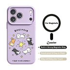 Cartoon Dog Star Magnetic Phone Case For iPhone 16 18 17 Pro Max 15 Pro Cases For iPhone 16 15 14 13 12 Pro Max MagSafe Cover