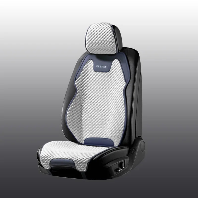 Ice Silk Car Seat Cushion Ventilation Comfortable, Durable Four Seasons Universal Split Single Car Front Seat Cover CM World