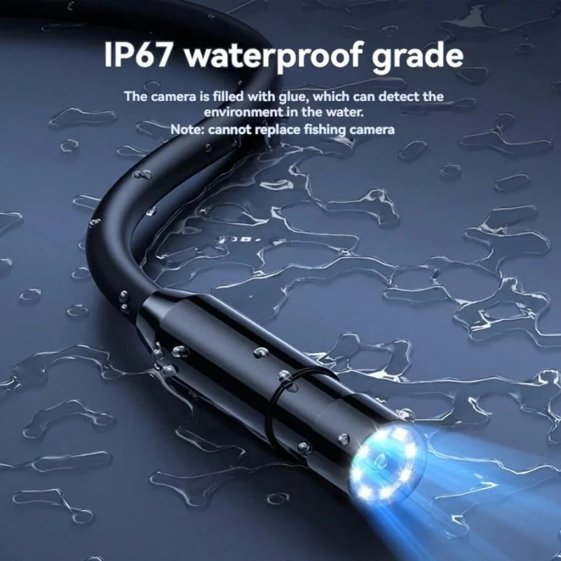 1080P HD Industrial Endoscope Camera with 4.3' IPS Screen 8mm Waterproof Borescope for Car Engine Sewer Pipe Inspection