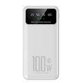 30000mAh Digital Display Power Bank  With LED Light Portable External Battery 100W High Speed Fast Charger For All Smart Phones
