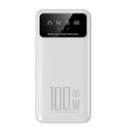 30000mAh Digital Display Power Bank  With LED Light Portable External Battery 100W High Speed Fast Charger For All Smart Phones
