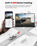 Kocam 3 Camera WIFI GPS 4K Dash Cam Car Dvr Interior Vehicle Three Way Channel Dvrs Recorder Video Registrator Dashcam Camcorder Car Mobile World