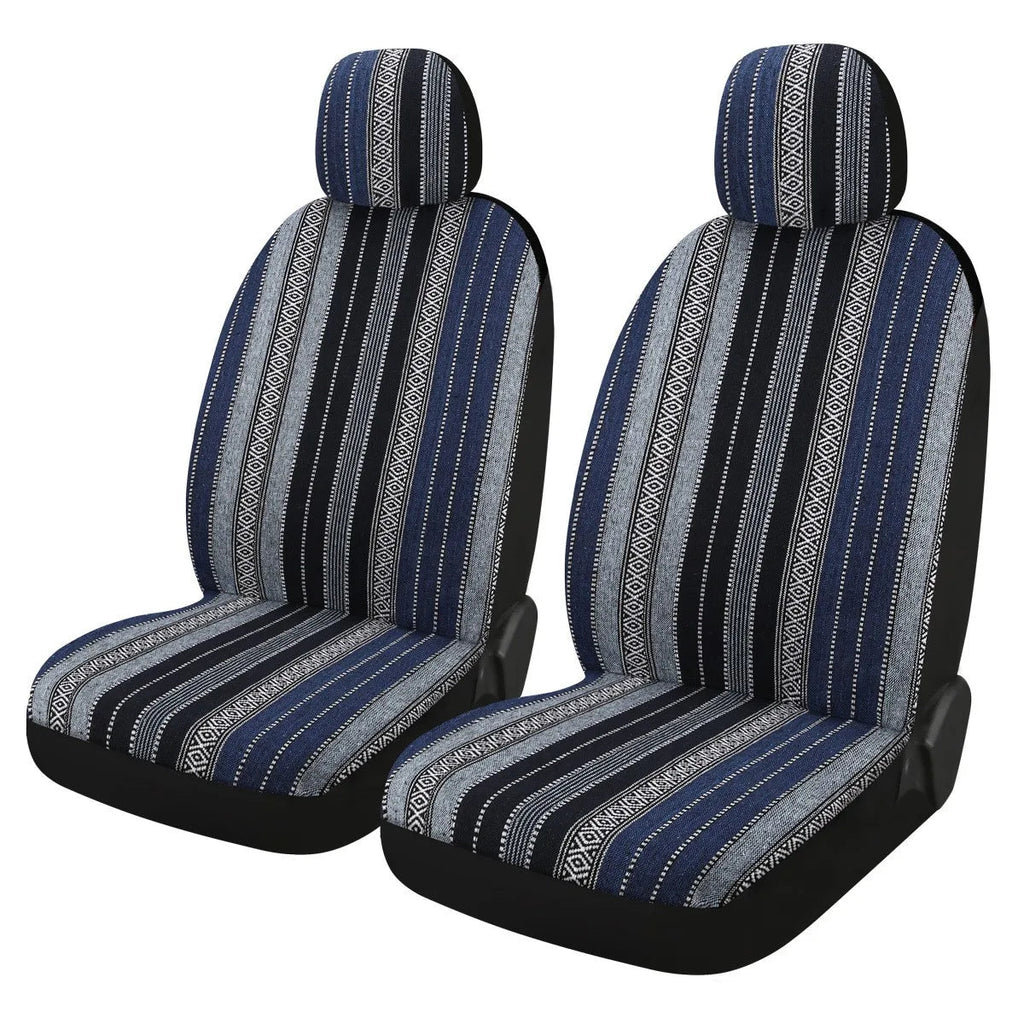 Car Seat Cover Front Set rear Seat covers Washable Breathable Striped Woven Cloth Covers CM World