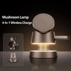 Magnetic Wireless Charging Station 15W Fast Charging Night Light Stand for iPhone Magsafe 17-12 MagSafe, Apple Watch, AirPods