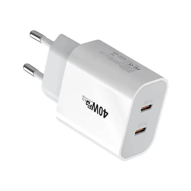 USB C Wall Charger Block 20W, 2-Pack Dual Port PD Power Delivery Fast Type C Charging  Plug Adapter for iPhone 11/12/13/14/15 Car Mobile World