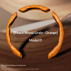 3 pcs of segmented peach wood texture car steering wheel cover, high-end and minimalist car steering wheel decoration