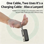 Mini Capsule Power Bank 20000mAh 22.5W Fast Charging USB-C Built-in Cable Portable Charger For iPhone Samsung Travel