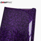 145x200cm Forged Carbon Fiber Purple Car Vinyl Wrap Waterproof Self-Adhesive Film for Hood Roof PPF Vinyl Car Body Covering Film Car Mobile World