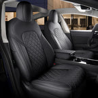 For Tesla Model 3 Y Custom Fit Car Seat Cover Accessories For Tesla 360 Degree Full Covered Perforated Artificial Leather CM World