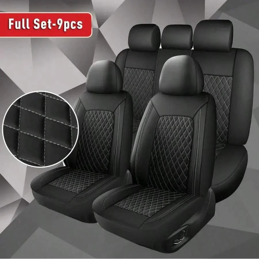 All-Season Quilted Faux Leather Car Seat Covers Universal Fit Most Cars Car Mobile World