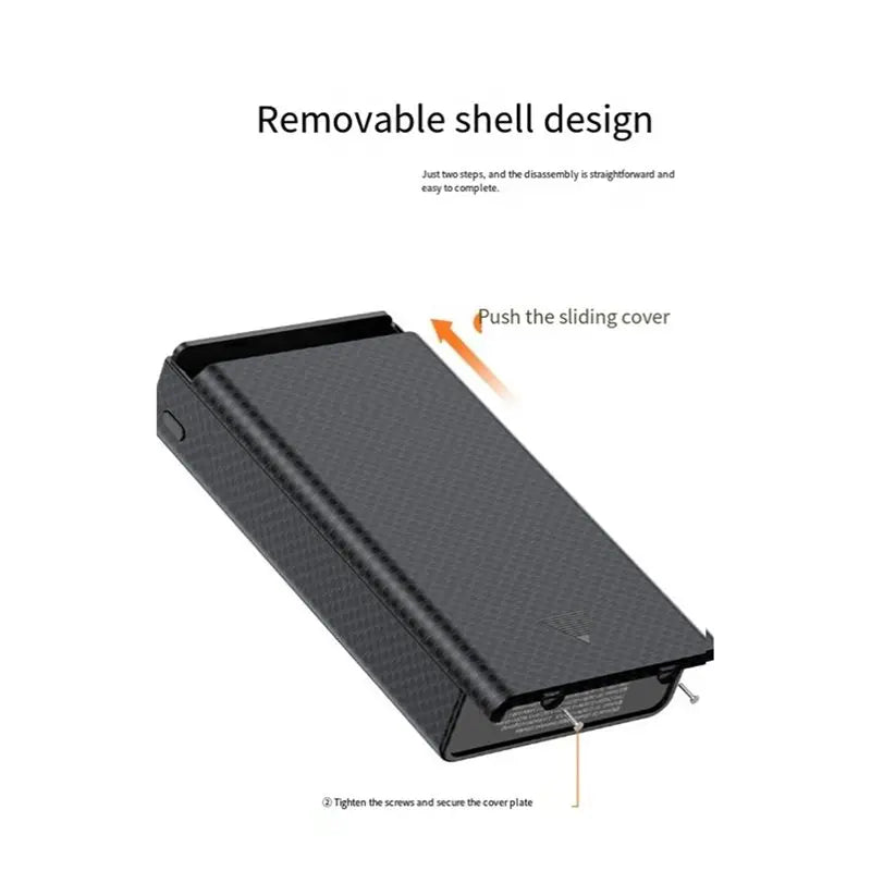 24-Hour Delivery PD100W Power Bank Shell For Winter, 6X 21700 Battery DIY Housing Support /PD3.0/QC3.0 Charging For Laptop Ph Car Mobile World