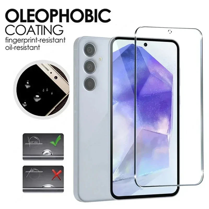 5Pcs Screen Protector for Samsung A55 A15 A54 A34 A13 A14 A53 A52 A12 A33 A52S A32 A35 A71 A72 A51 A22 S10E S20FE Tempered Glass Car Mobile World