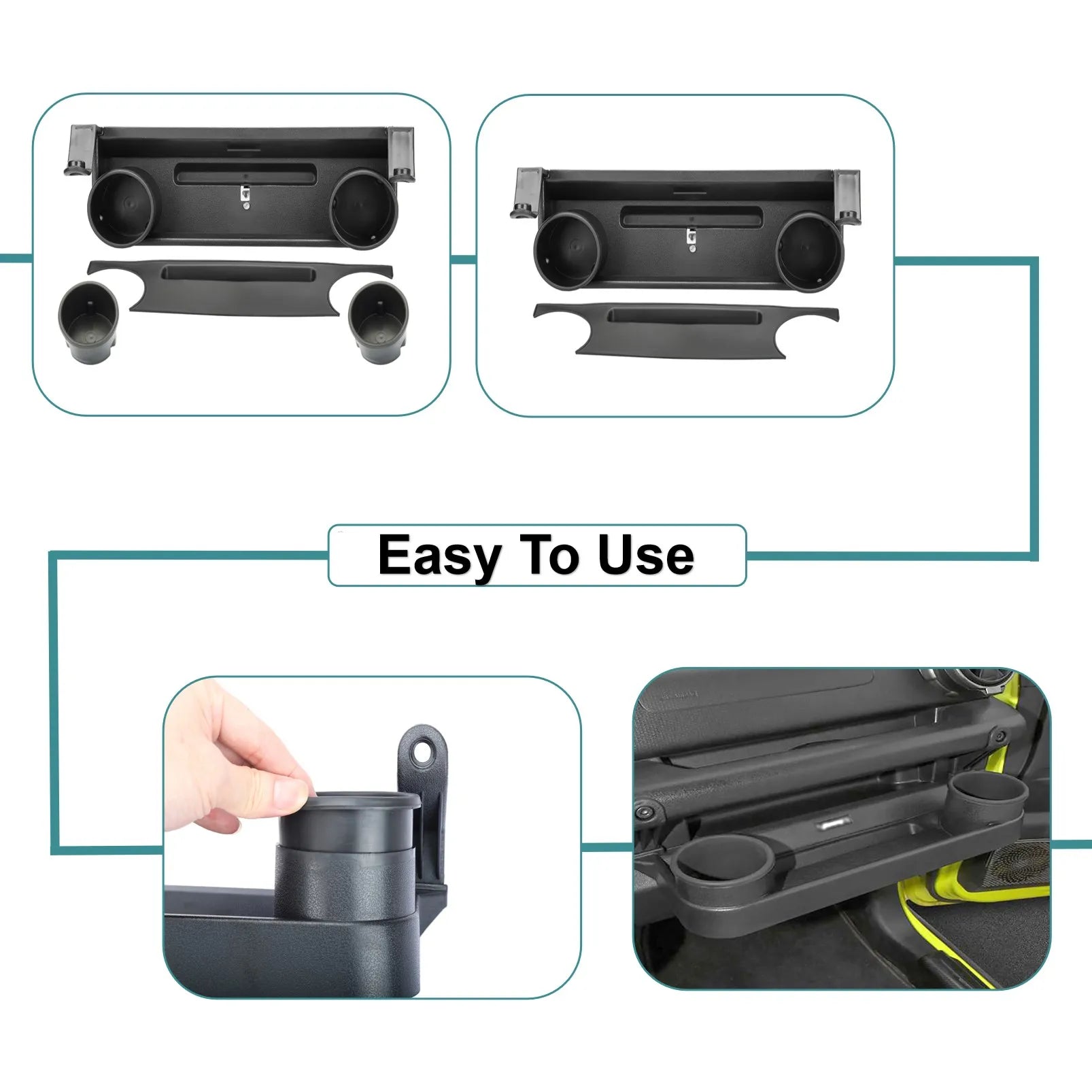 Car Co-pilot Handle Expansion Storage Box Multi-Function Cup Phone Holder Stand for Suzuki Jimny JB64 JB74 2019-2025 Accessories CM World