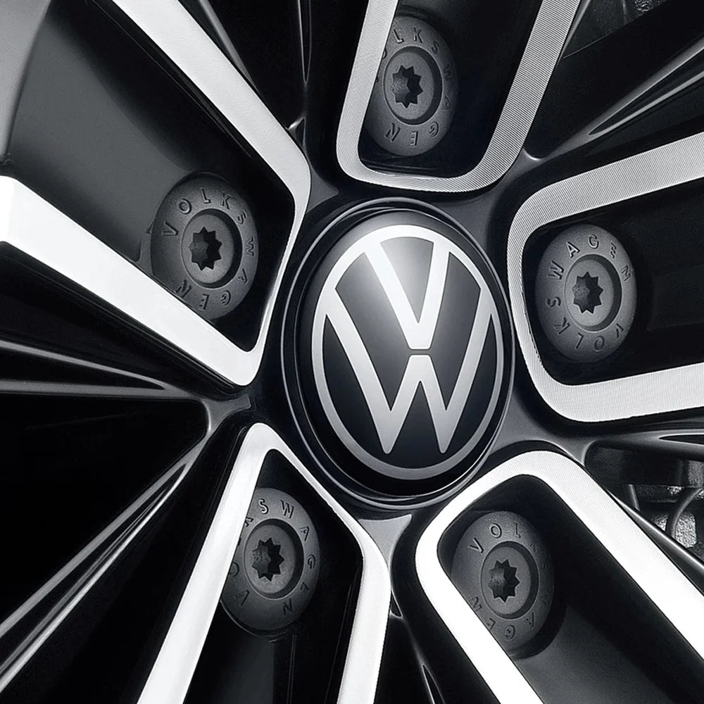 Car Sticker 4pcs Black silver 56mm/60mm/65mm Car Wheel Center Hub Caps Sticker Badge Accessories For VW Volkswagen R GTI G