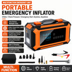 12V Multifunctional Car Jump Starter, Portable Wireless Air Compressor Tire Inflator, Auto Emergency Power Bank