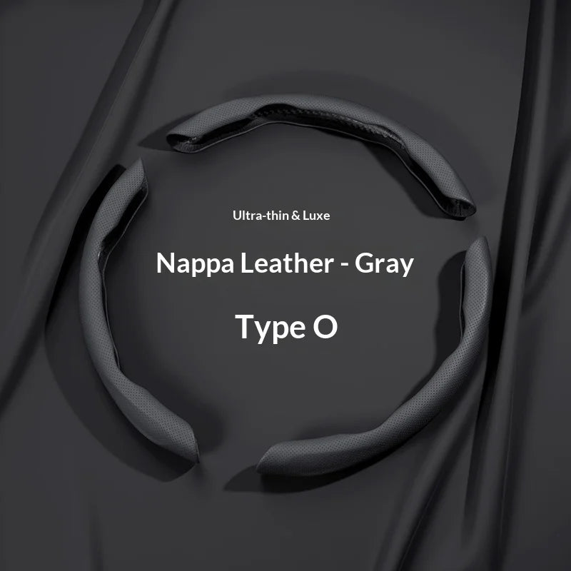 3-piece segmented steering wheel cover, Nappa non-slip and dirt-resistant, universal car accessory
