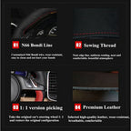 Car Steering Wheel Cover For BMW E81 E90 Pack M Sport M3 E91 E92 E93 E87 E82 E88 X1 E84 Hand-stitched Microfiber Leather