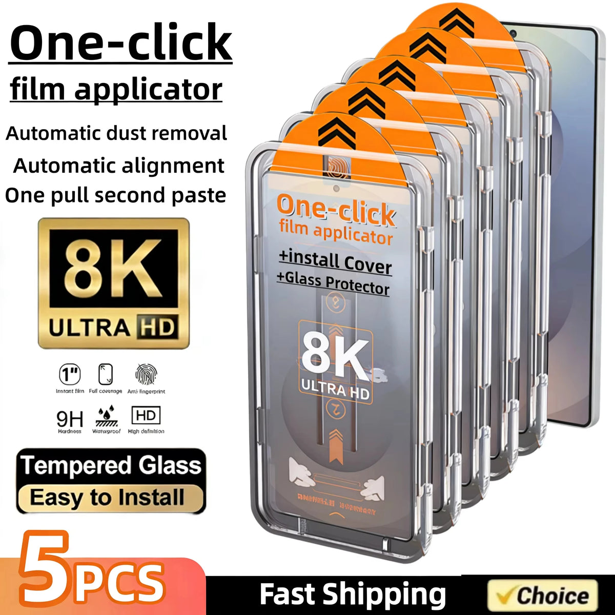 HD Tempered Glass For Samsung Galaxy S21 S22 S23 S24 FE S25 S26 Ultra Screen Protector A56 5G A55 A36 A07 A17 A26 Install Cover