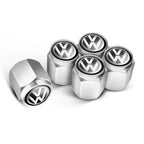 New 4/5pcs Metal Car Wheel Valve Caps Stem Covers for VW Volkswagen Golf Polo Passat Tiguan Touran Jetta Accessories