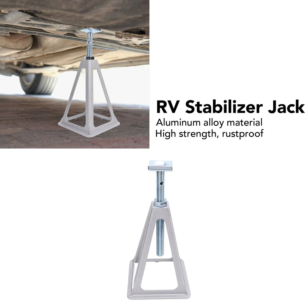 RV Stabilizer Jacks 2.7T Maximum Load Height Adjustable 28 to 44cm for Travel Trailers Motorhomes Trailer Stabilizer Jack CM World