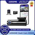 AZDOME M300S Dash Cam 4K+1080P Car Rear Camera Dash Cam 800MP Lens Built-in GPS WIFI Car DVR Voice Control Night Vision 후방카메 Car Mobile World