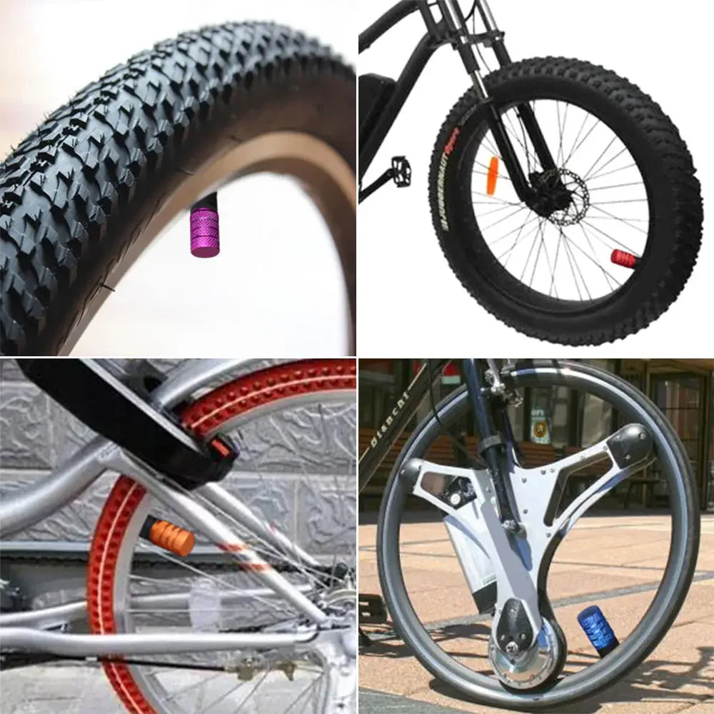 4PCS Car Tire Valve Stems Cap Knurling Style Tire Valve Cap Aluminum Tire Wheel Stem Air Valve Cap Universal Car Accessories CM World