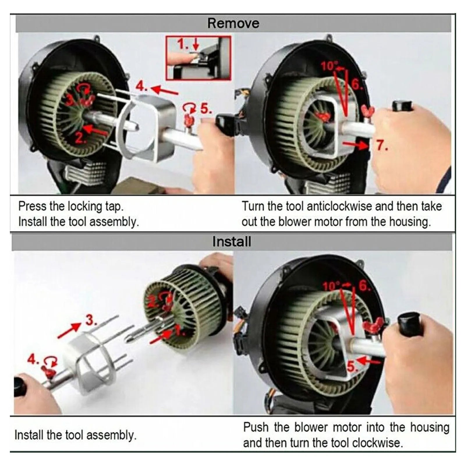 Car Heater Blower Motor Remove Tools Cars Disassembly Tool 9997284 412‑140 For Volvo S60 S60L S80 S80L V60 V70 XC60 XC70 CM World