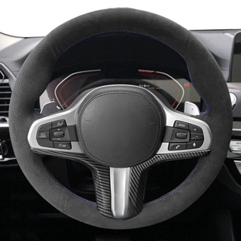 Anti-Slip Suede Car Steering Wheel Cover For BMW M Sport G30 G31 G32 G20 G21 G11 G12 G14 G15 G16 X3 G01 X4 G02 X5 G05 X7 G07 CM World