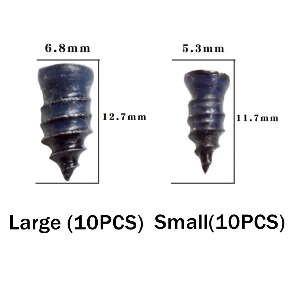 20PCS Rubber Self-tapping Screws For Tire Repair Silicone Car Screw Tyre Plug Repair Rubber Cement Screws Tire Repair