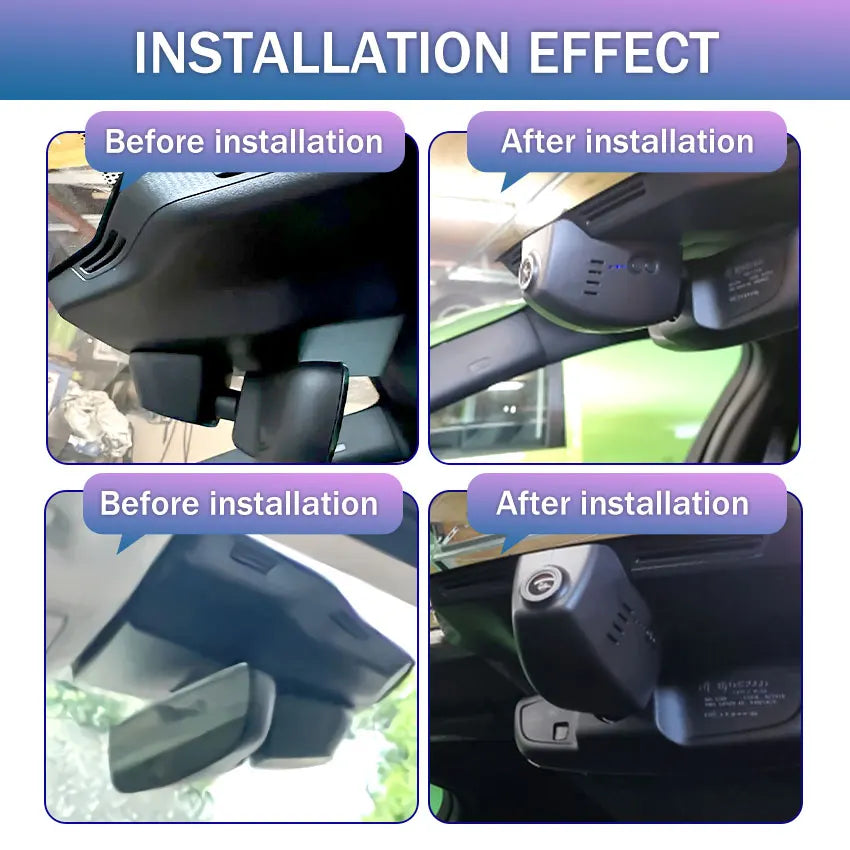 For Jaguar I-Pace (X590) EV400 2019 2020 2021 2022 2023, Invisible Wires OEM Style 4K 2160P Dash Cam Car DVR WIFI