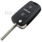 jingyuqin Flip Folding Remote Key Shell 3 Buttons Fob For Hyundai Accent Keyless Entry Cover Car Alarm Housing HY18 TOY40 Blade CM World