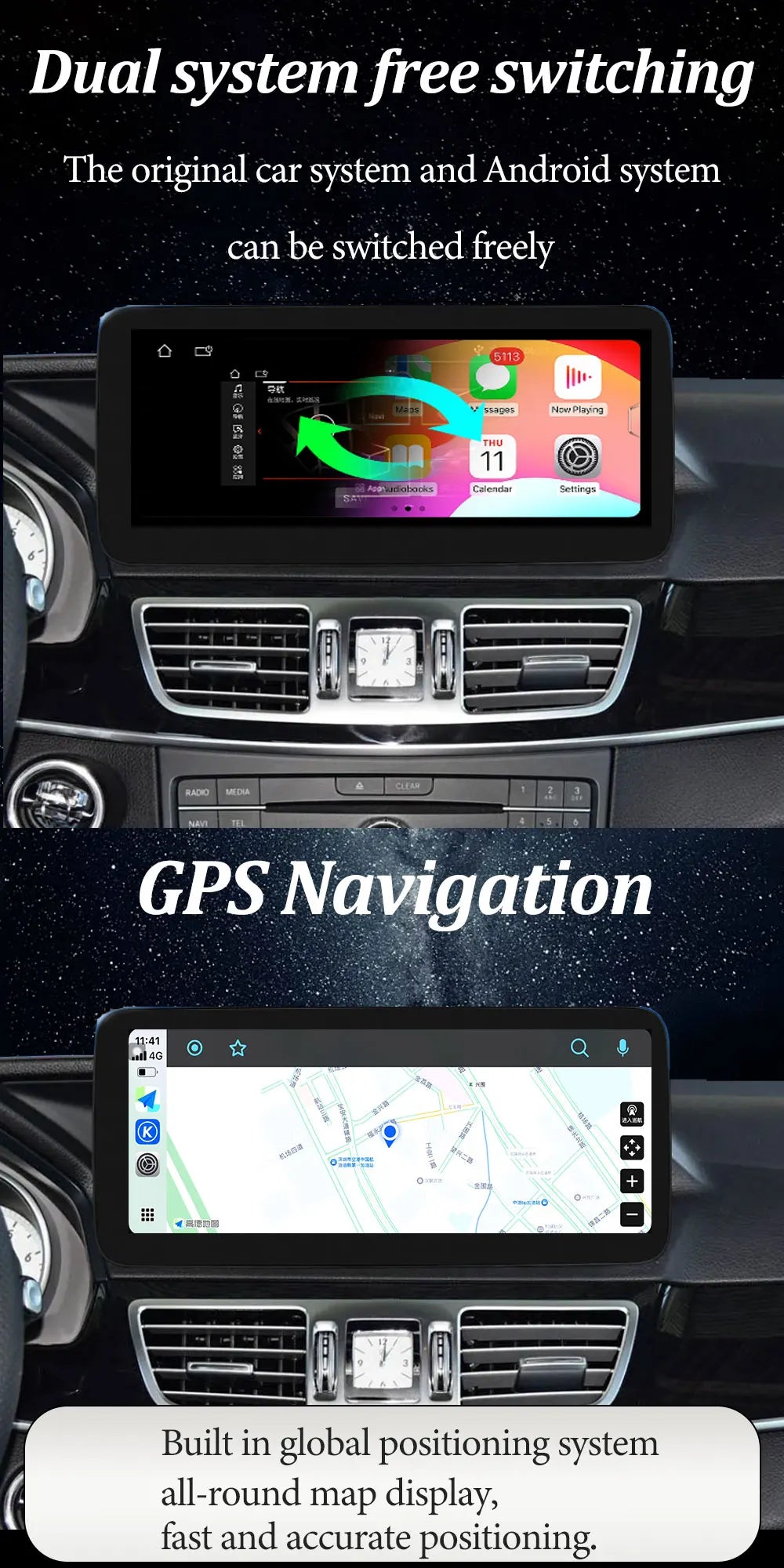 For BENZ B CLASS W246 2011 - 2018 Android 16 Carplay WiFi HD Screen GPS Navi Auto Accessories Car Radio Video Multimedia player CM World
