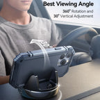 Car Phone Holder with 360° Adjustable & Avoid Sun Glare, Anti-slip Spring Snap Design Dashboard Cell Phone Holder, Phone Holders