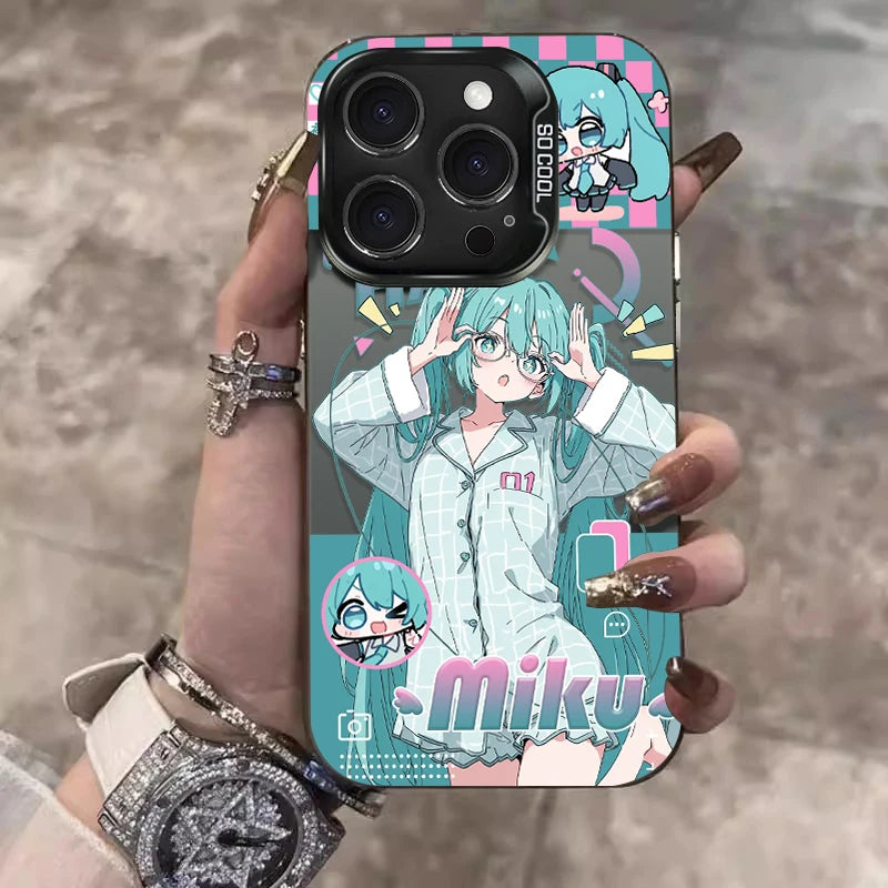 Cyberpunk Kawaii Hatsune Miku PIXEL ART Case for Samsung Galaxy S25 Edge S26 S24 S23 Ultra S22 S21 Plus FE A57 A37 A17 A07 4G