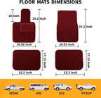 EKR 4Pcs Universal Auto Floor Mats Carpets Car Styling 0.5 inch Thick Polyester Anti-Slip Full Set Carpet Floor Mat For Car Accessories