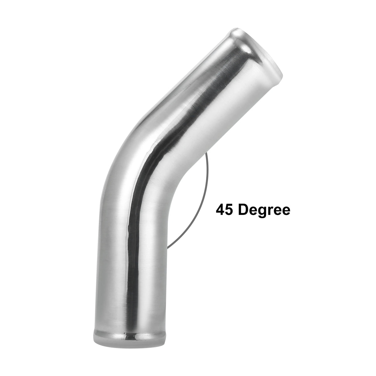 UXCELL Aluminum Alloy Tube OD 63mm 70mm 76mm 102mm Intercooler Pipe 45 90 Degree Air Intake Tube Silver for Car Air Intake Tube