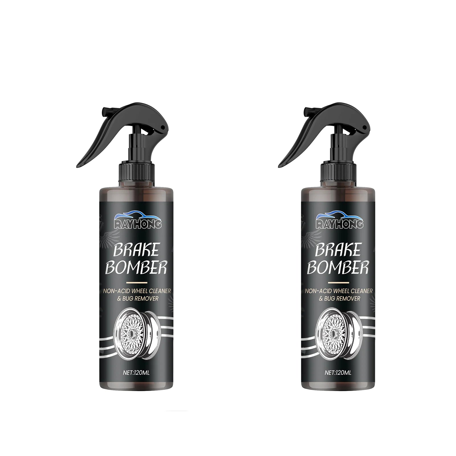 Car Wheel Cleaner Alloy Rim Cleaner Spray Remove Brake Dust Rust & Stains No Scratch Formula Polish Protect for All Wheels 120ml CM World