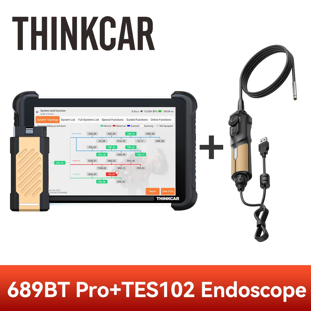 Lifetime Free Update THINKCAR THINKSCAN 689BT Pro OBD2 Scanner CANFD/DoIP All System Diagnose Topology 35 Reset Bi-directional