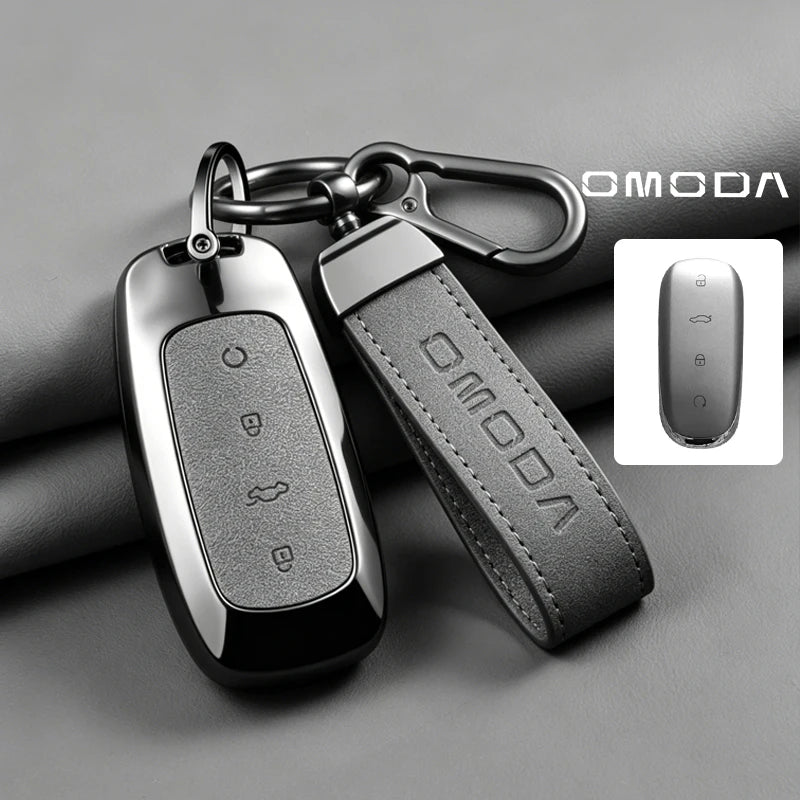 Zinc Alloy Car Key Case Cover Shell Holder Keychain Car Accessories, Fit For OMODA 7 C7 shs phev 2026 2025 Protection Key Bag