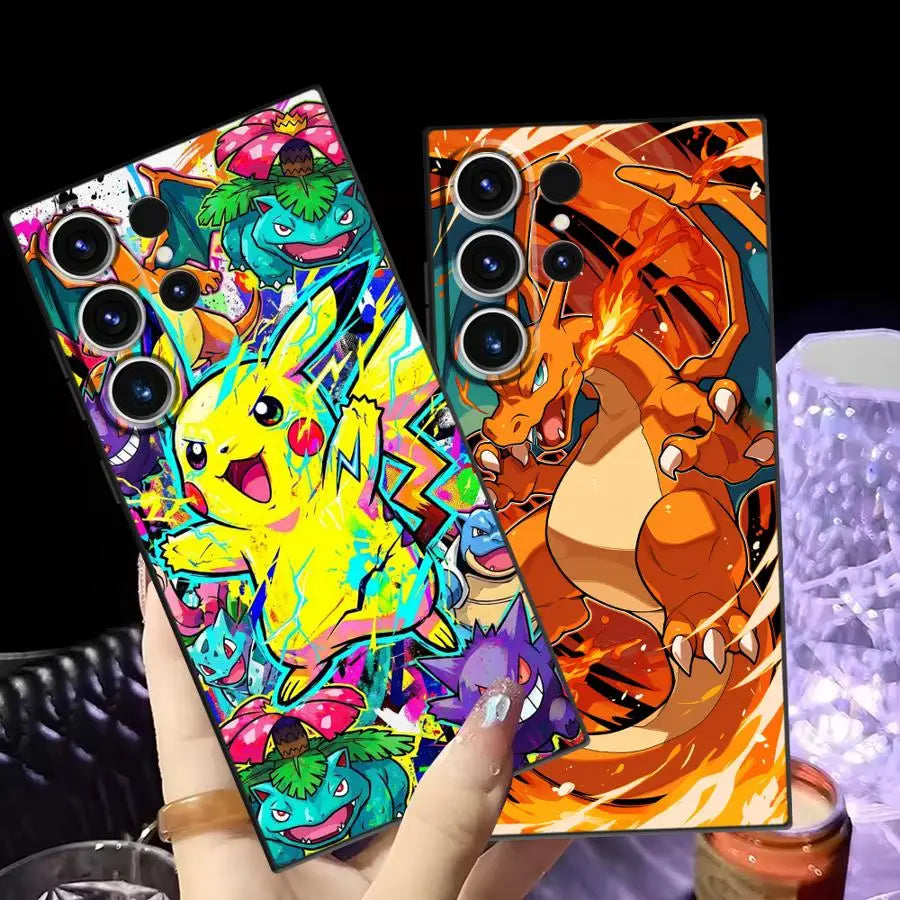 Case for Samsung Galaxy S26 Note 20 Ultra 8 9 10 S23 S20 S25 Ultra S10 S9 S24 Plus S21 FE Funda Phone Cover Hot Comic Pokemon
