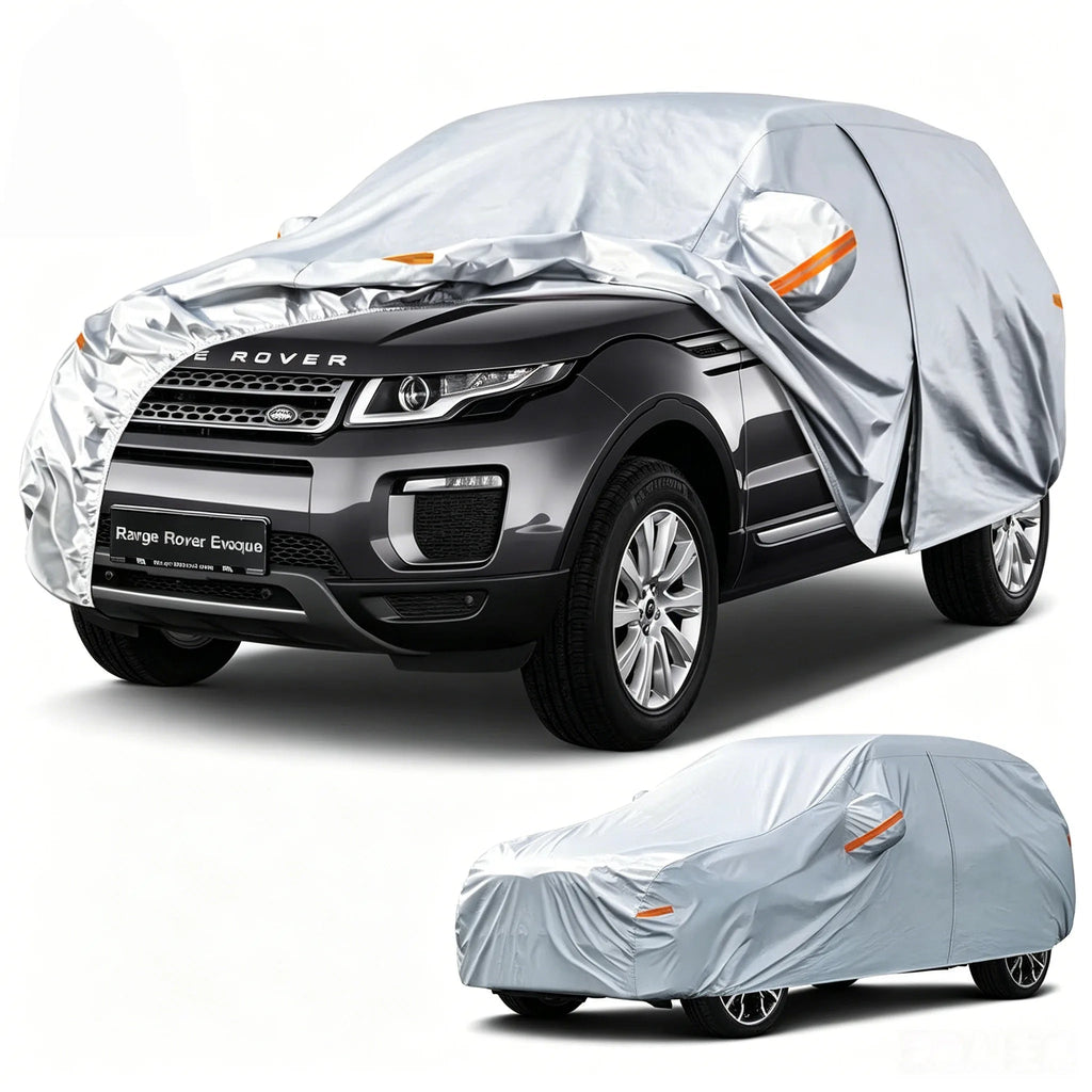 Kayme Car cover 6 Layer Heavy Duty Indoor Outdoor Waterproof Dustproof UV-protective Cover Fit for 181 x 72 x 67 inches Car Mobile World
