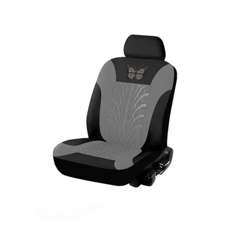 2/4/9PCS Universal Car Seat Cover Set - Red Butterfly Embroidery Design - Protects Seats From Stains, Spills, And Wear